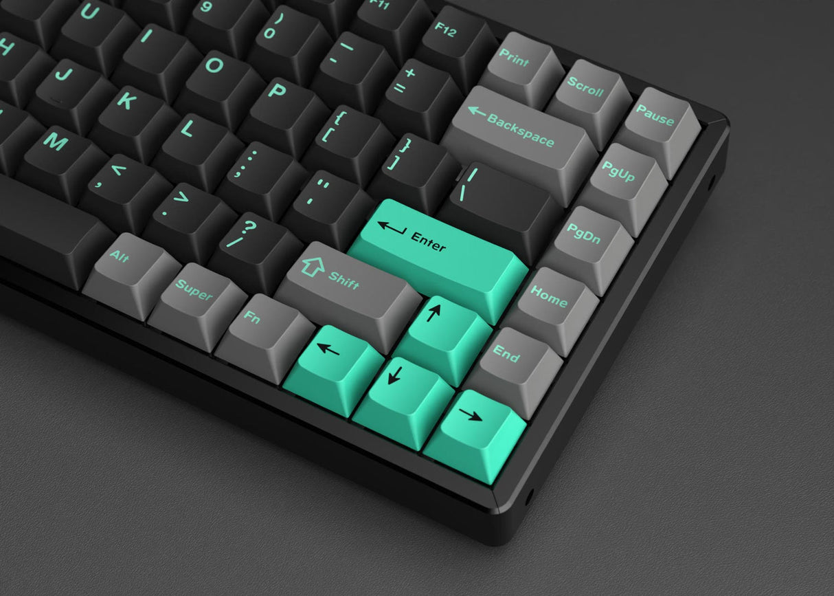 Cherry Profile Double - Shot PBT Full Set Keycaps - Hacker Mint