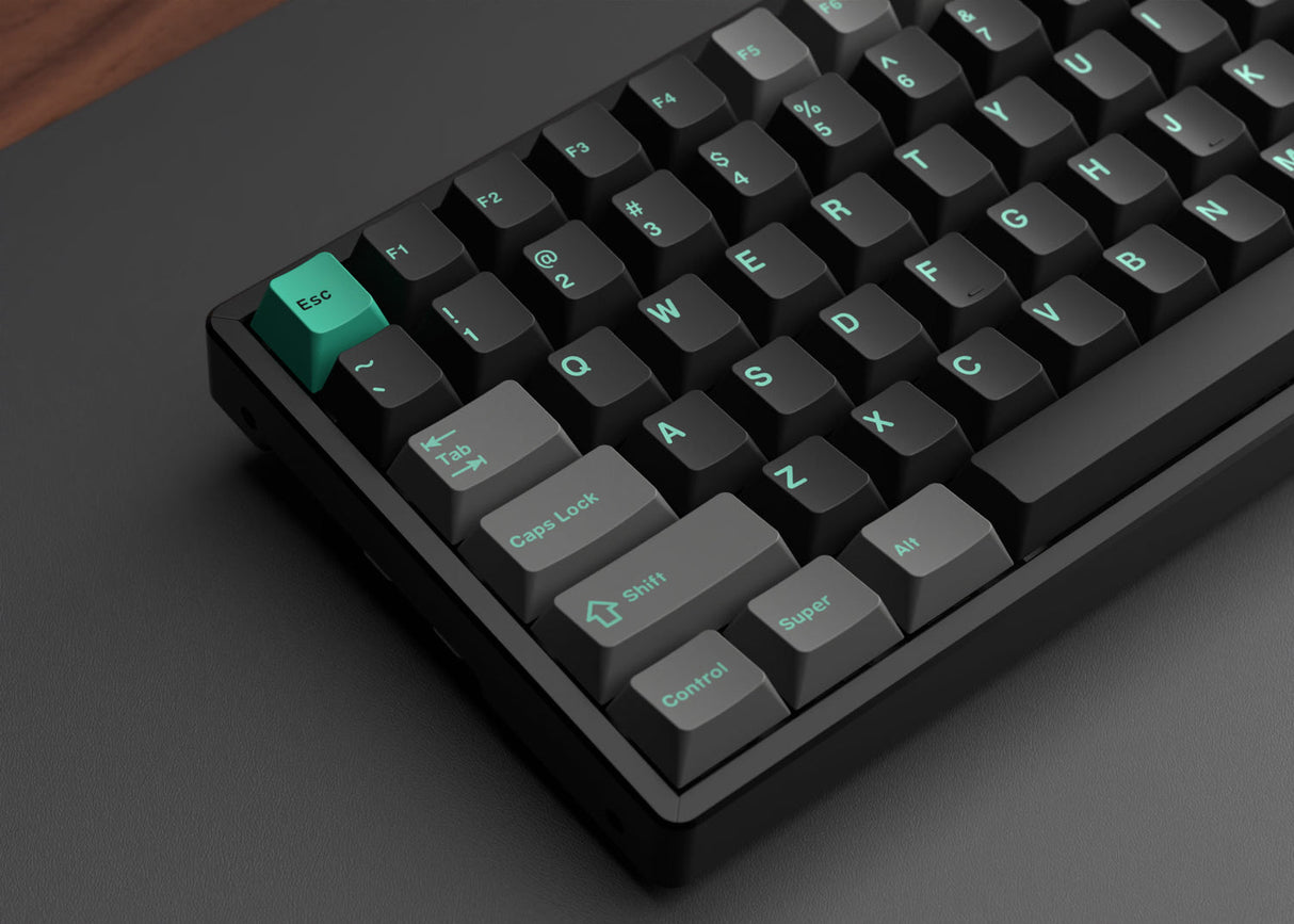 Cherry Profile Double - Shot PBT Full Set Keycaps - Hacker Mint