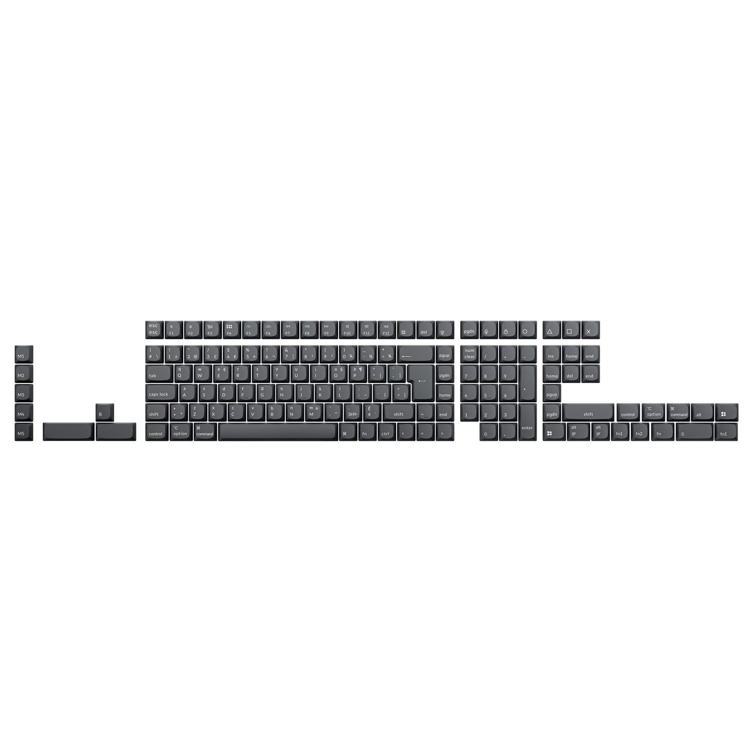 ISO Shine-Through ABS OSA Full Set Keycap Set