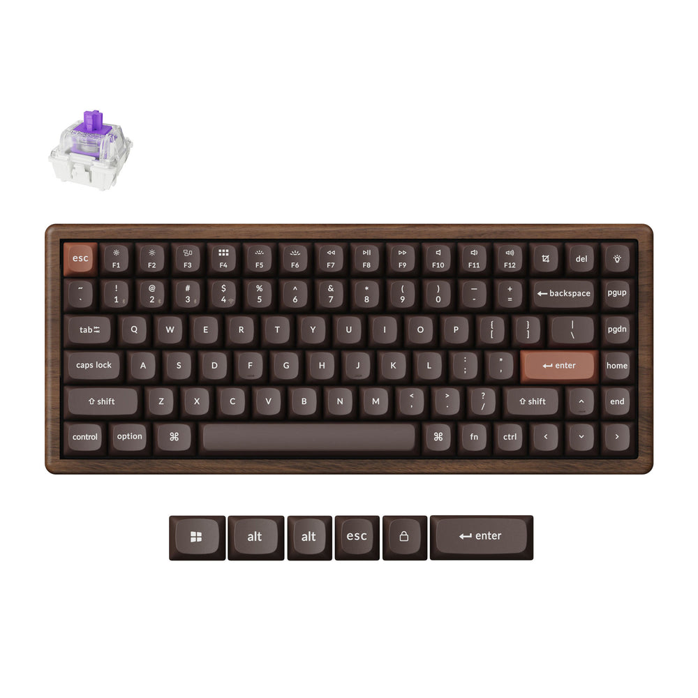 Keychron K2 HE Wireless Magnetic Switch Custom Keyboard (All-Wood Special Edition) (US ANSI Layout)