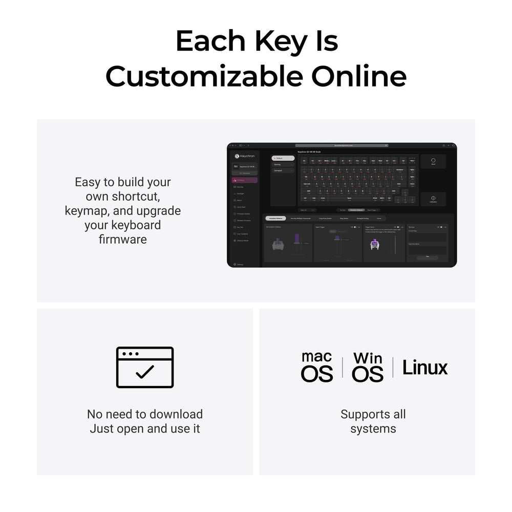 Keychron Q1 HE 8K Wired Magnetic Switch Keyboard (US ANSI Layout)