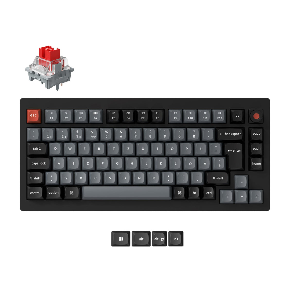 Keychron V1 8K QMK Wired Custom Mechanical Keyboard ISO Layout Collection