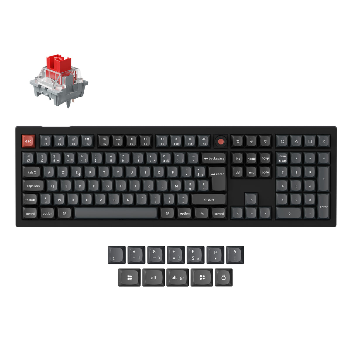 Keychron V6 8K QMK Wired Custom Mechanical Keyboard ISO Layout Collection
