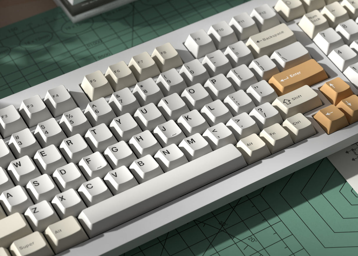 Cherry Profile Double - Shot PBT Full Set Keycaps - Camel