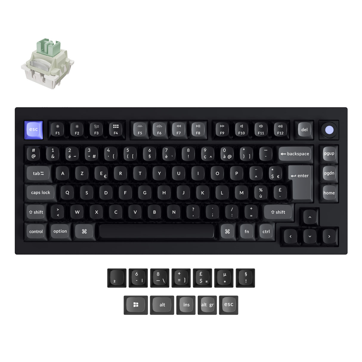 Keychron Q1 HE 8K Wired Magnetic Switch Keyboard ISO Layout Collection