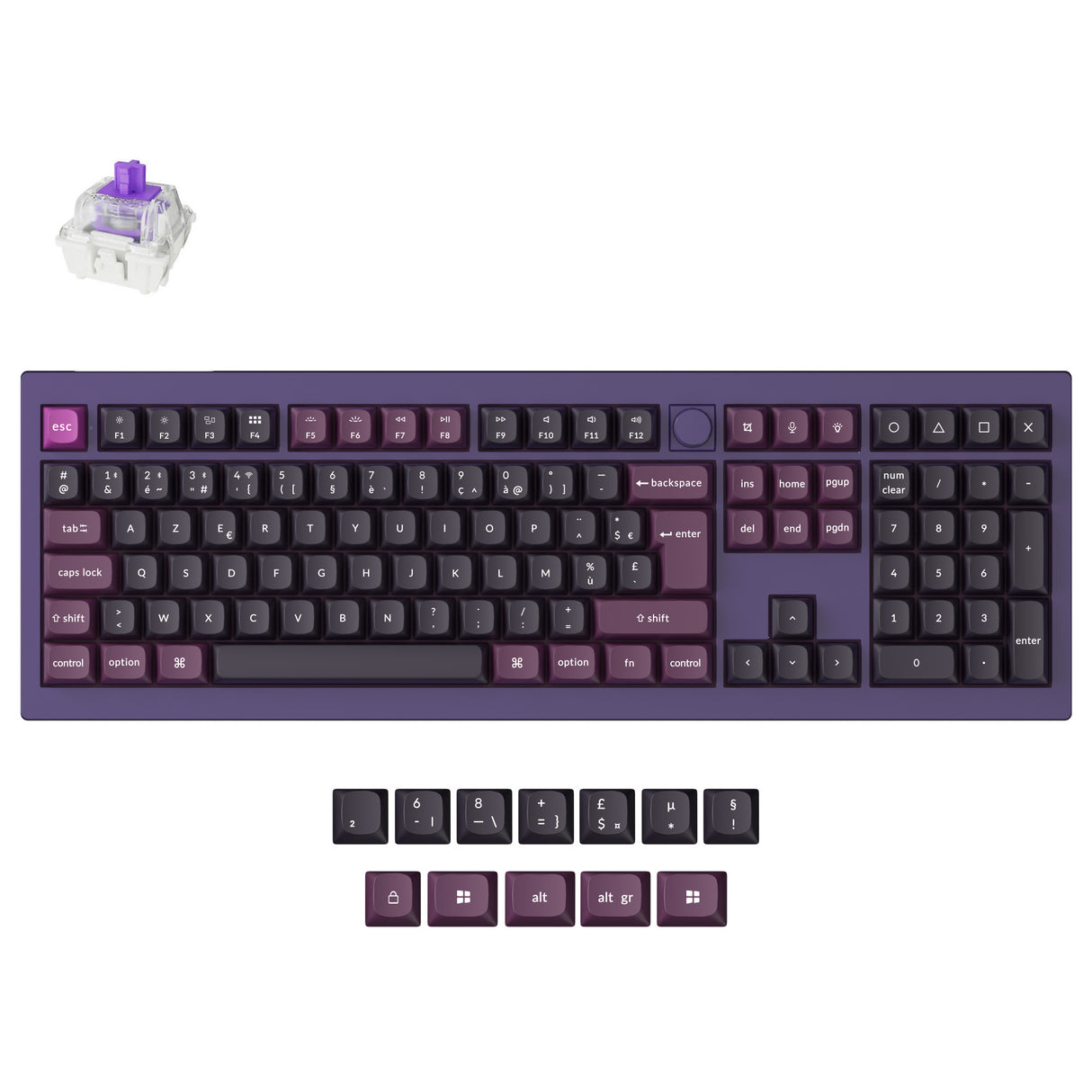 Keychron Q6 HE QMK Wireless Custom Keyboard ISO Layout Collection