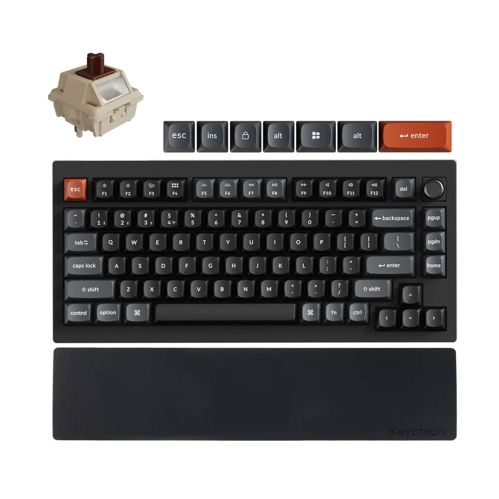 Combo: Keychron V1 Ultra 8K Wireless Custom Keyboard + Silicone Palm Rest