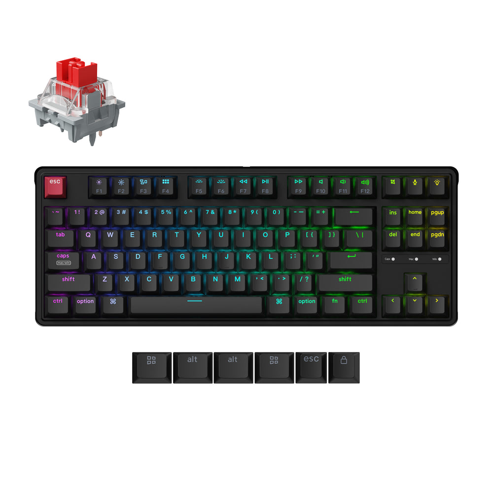 Keychron C3 Pro 8K QMK Wired Custom Mechanical Keyboard (US ANSI Layout)