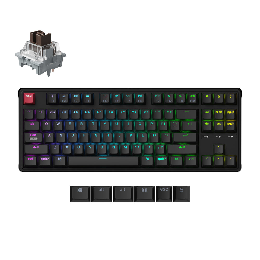 Keychron C3 Pro 8K QMK Wired Custom Mechanical Keyboard (US ANSI Layout)
