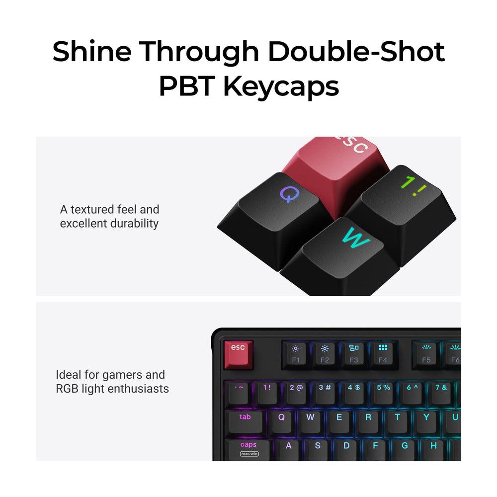Keychron C3 Pro 8K QMK Wired Custom Mechanical Keyboard (US ANSI Layout)