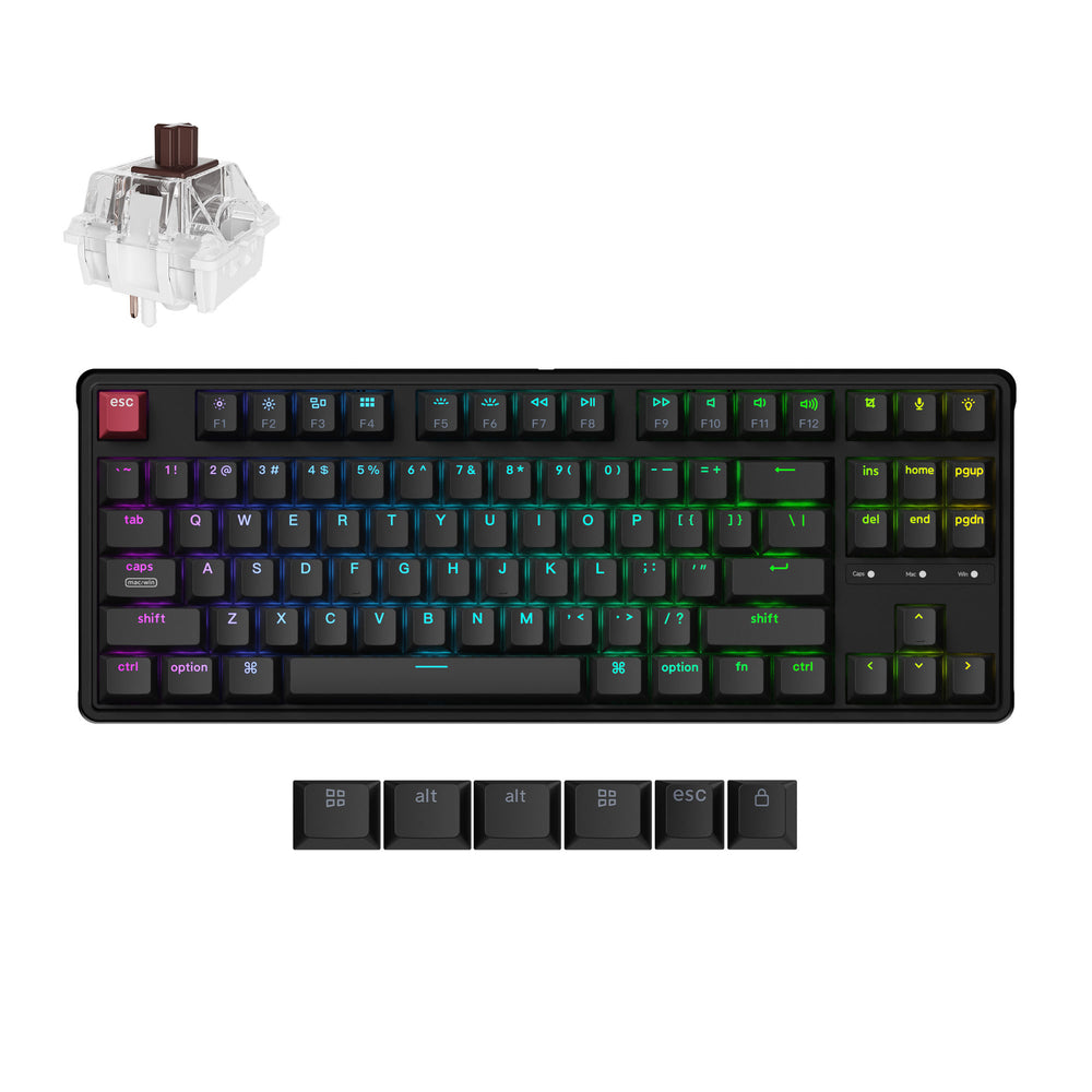 Keychron C3 Pro 8K QMK Wired Custom Mechanical Keyboard (US ANSI Layout)
