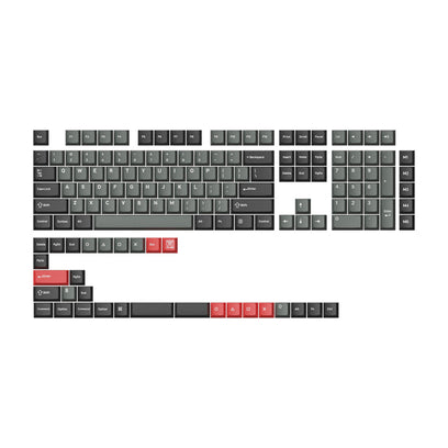 Cherry Profile Double-Shot PBT Full Set Keycaps - Dolch Red, Gray White Mint, Blue Black Yellow