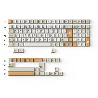 Cherry Profile Double - Shot PBT Full Set Keycaps - Camel