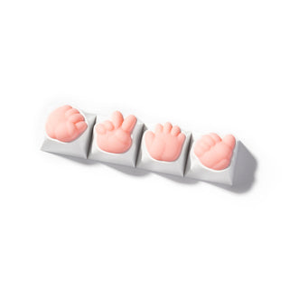 Rock Paper Scissors And Thumbs-Up Artisan Keycap