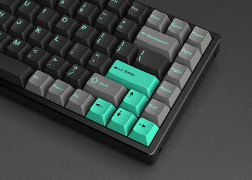 Cherry Profile Double - Shot PBT Full Set Keycaps - Hacker Mint