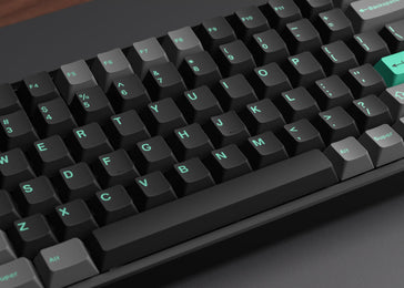 Cherry Profile Double - Shot PBT Full Set Keycaps - Hacker Mint