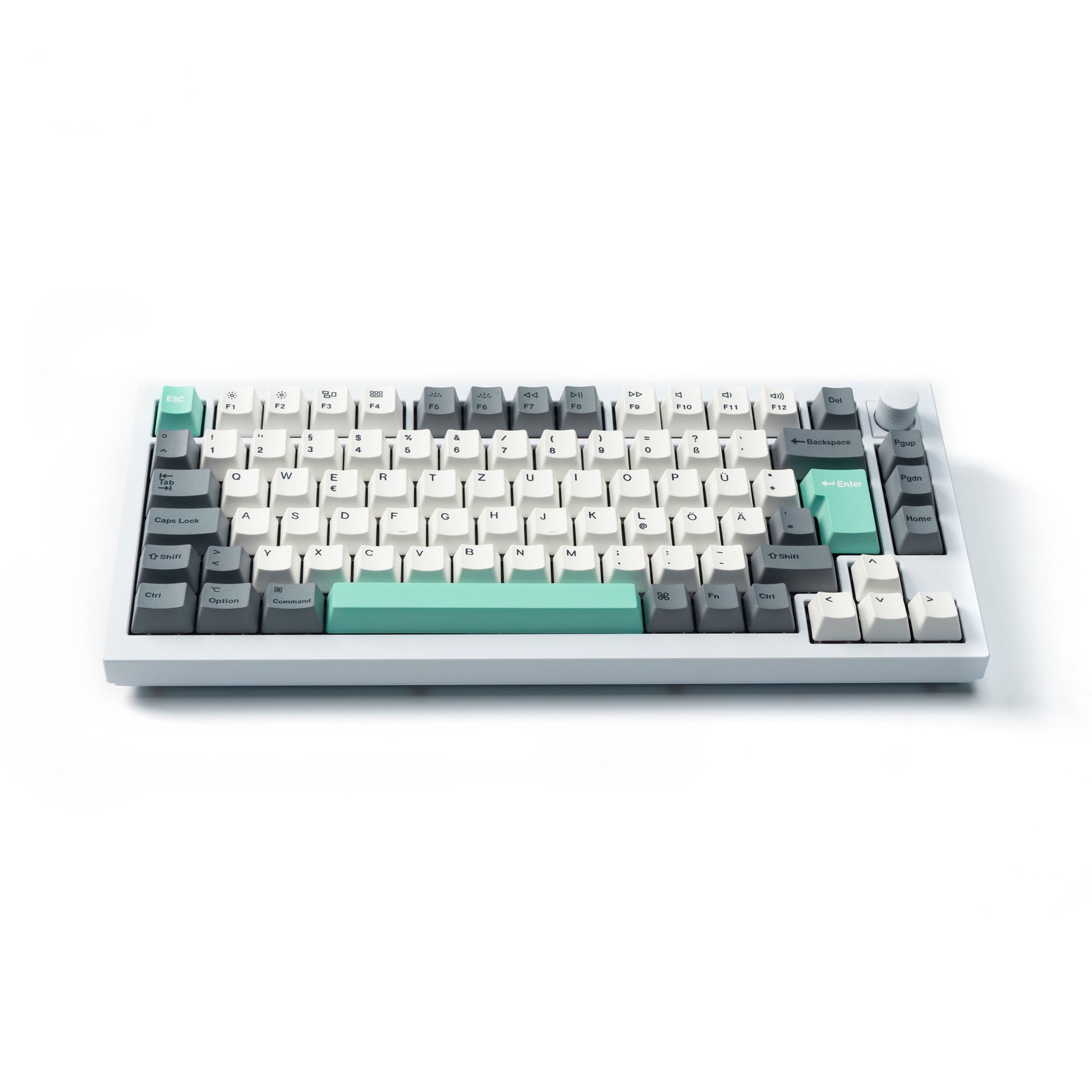 ISO OEM Dye-Sub PBT Full Set Keycap Set - Gray White Mint