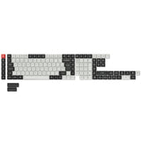 ISO Layout Profile Dye-Sub PBT Full Keycap Set - Black and White