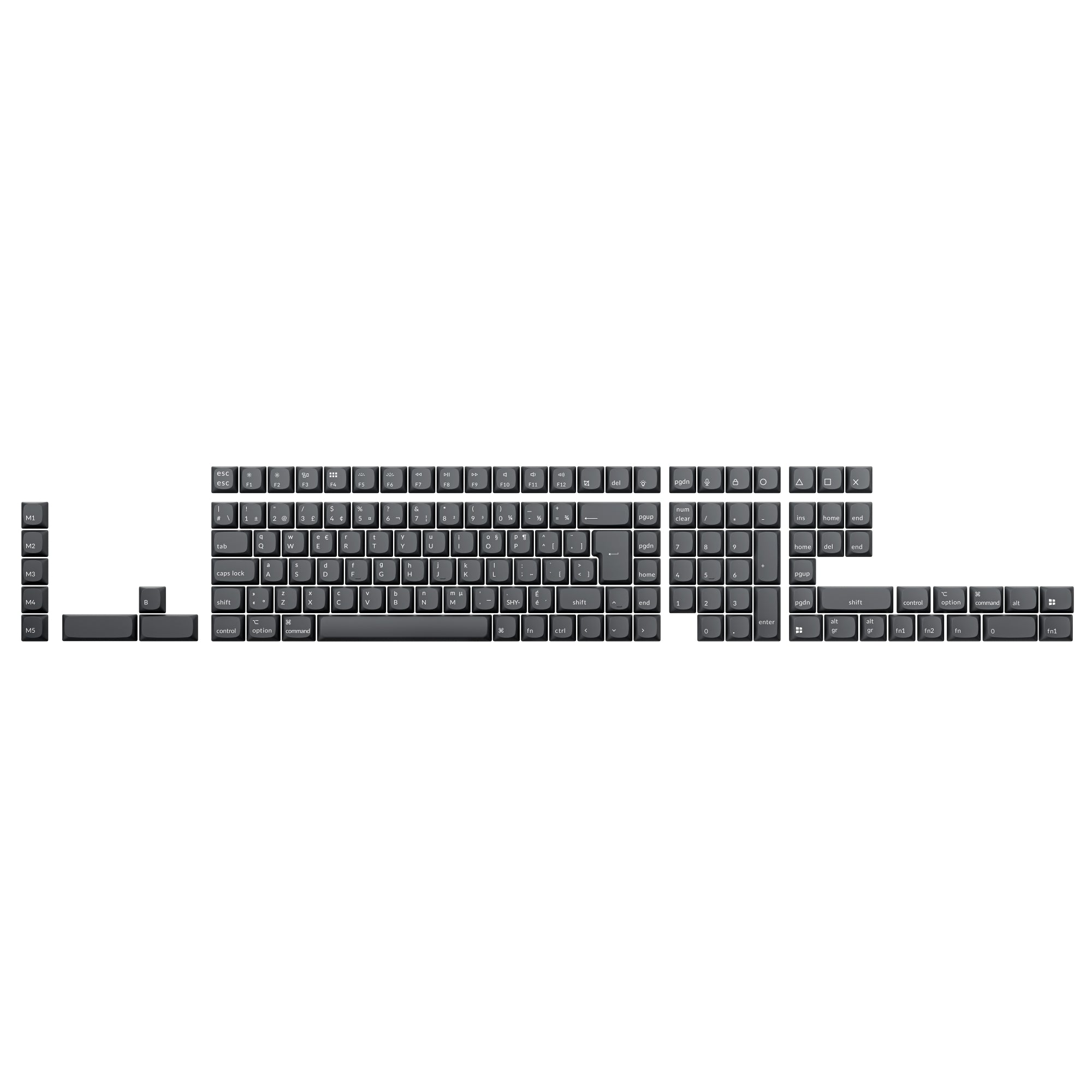 ISO Shine-Through ABS OSA Full Set Keycap Set