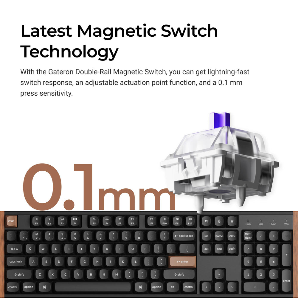 Keychron K10 HE Wireless Magnetic Switch Custom Keyboard (US ANSI Layout)
