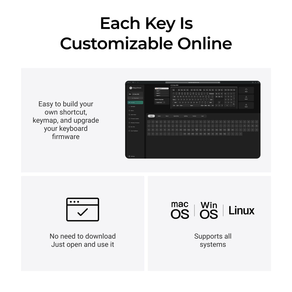 Keychron K10 Max QMK Wireless Mechanical Keyboard (US ANSI Layout)