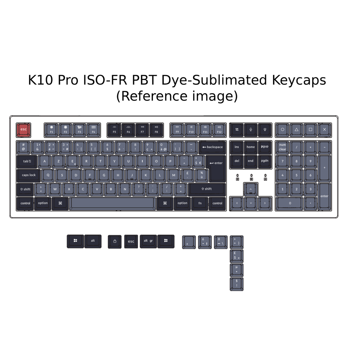 Keychron K10 Pro QMK/VIA Wireless Mechanical Keyboard ISO Layout Collection