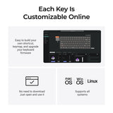 Keychron K2 HE Wireless Magnetic Switch Custom Keyboard - Concrete Edition (US ANSI Layout)