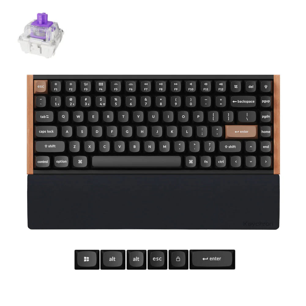 Combo: Keychron K2 HE Wireless Custom Keyboard + Silicone Palm Rest