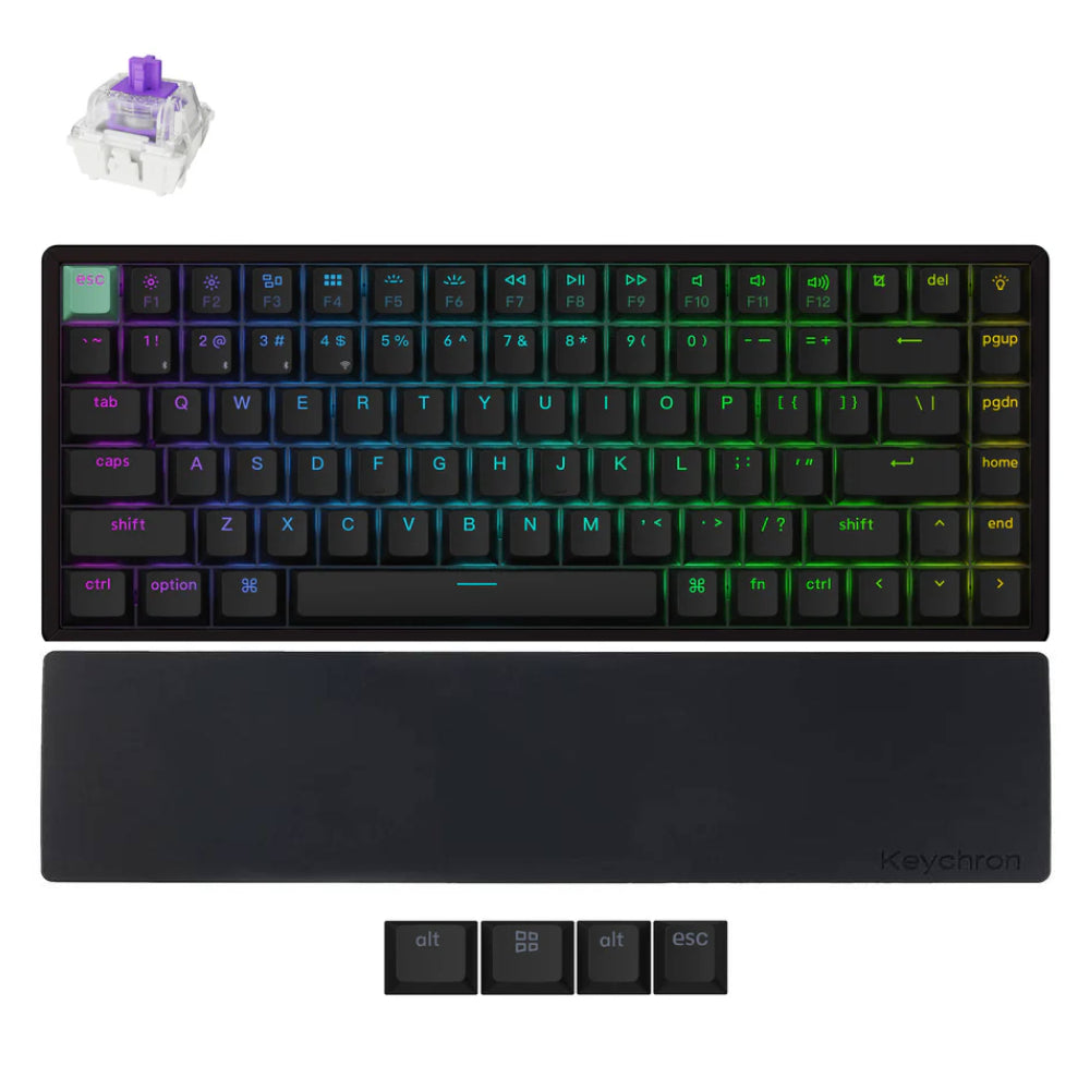 Combo: Keychron K2 HE Wireless Custom Keyboard + Silicone Palm Rest