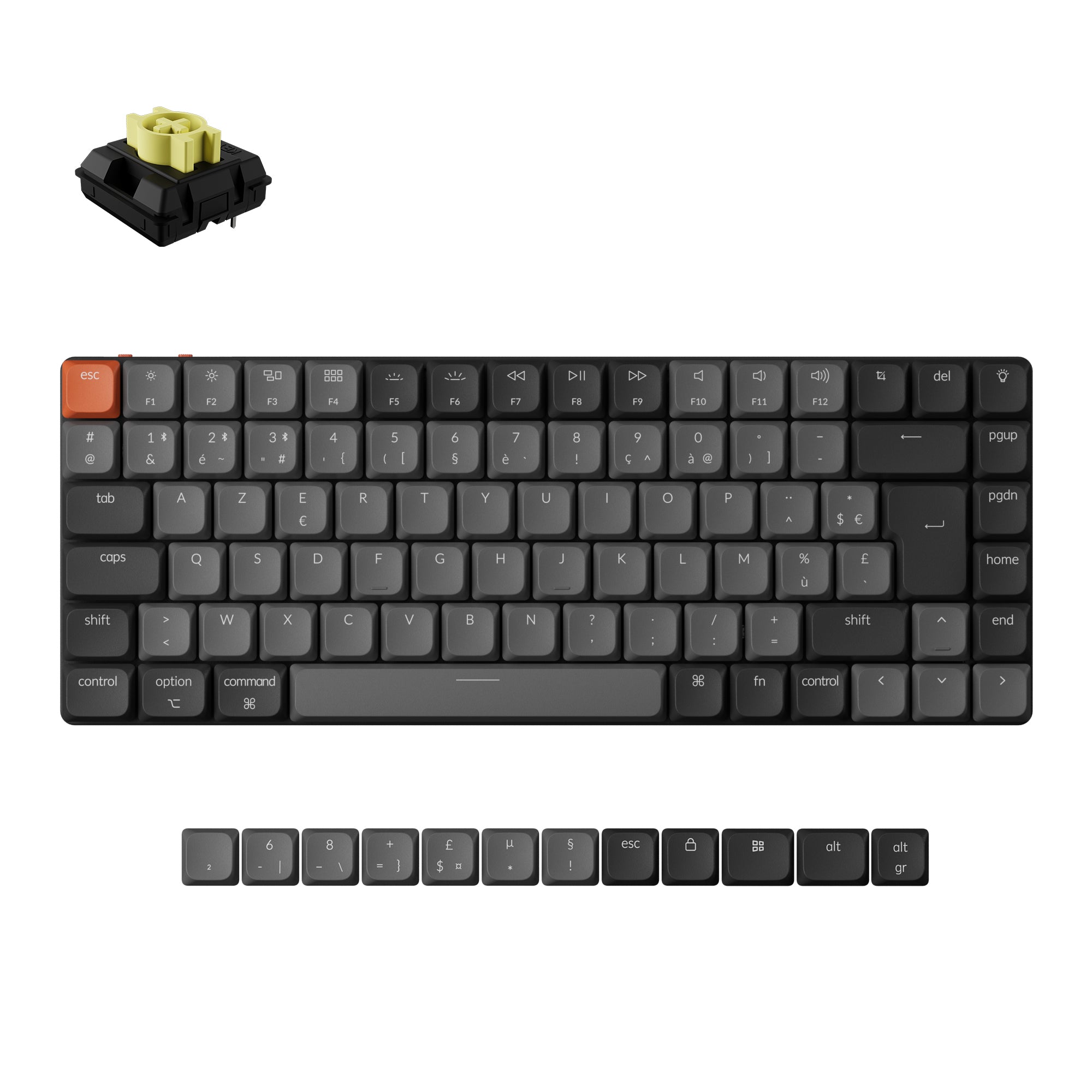 Keychron K3 Max QMK/VIA Wireless Custom Mechanical Keyboard ISO Layout Collection