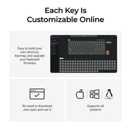 Keychron C3 Pro 8K QMK Wired Custom Mechanical Keyboard (US ANSI Layout)