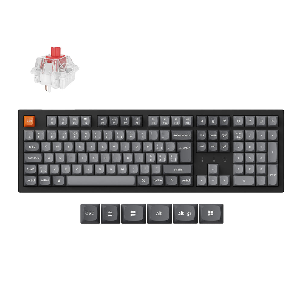 Keychron K10 Max QMK Wireless Custom Mechanical Keyboard ISO Layout Collection