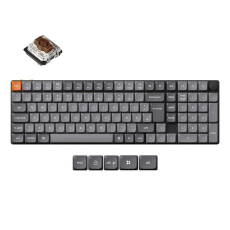 Keychron K17 Max QMK Wireless Custom Mechanical Keyboard ISO Layout Collection