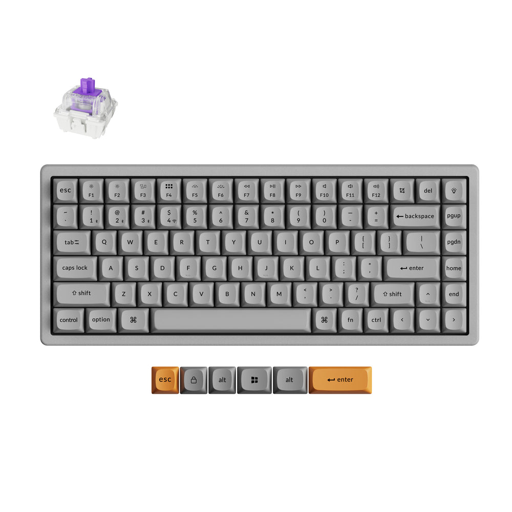 Keyboard Custom Switch Keychron K2 HE Wireless Magnetic Switch Custom Keyboard - Concrete Edi ...