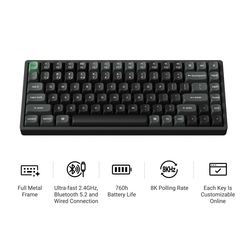 Keychron K8 Pro QMK/VIA Wireless Mechanical Keyboard (US ANSI