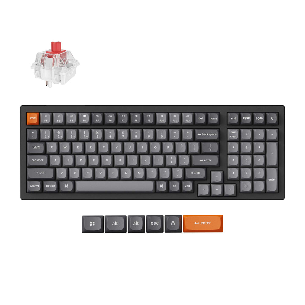 Keychron Keyboard Red Keychron K4 Max QMK Wireless Mechanical Keyboard (US ANSI Layout ...