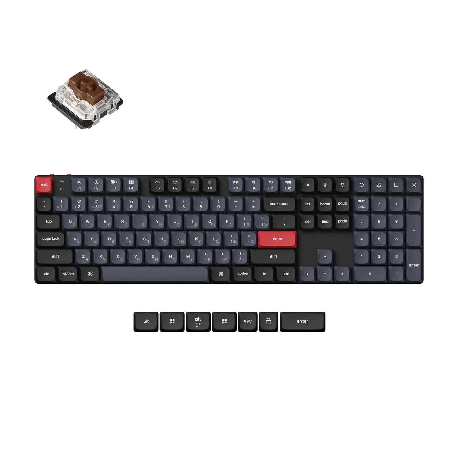 Keychron K5 Pro QMK/VIA Wireless Custom Mechanical Keyboard ISO Layout Collection