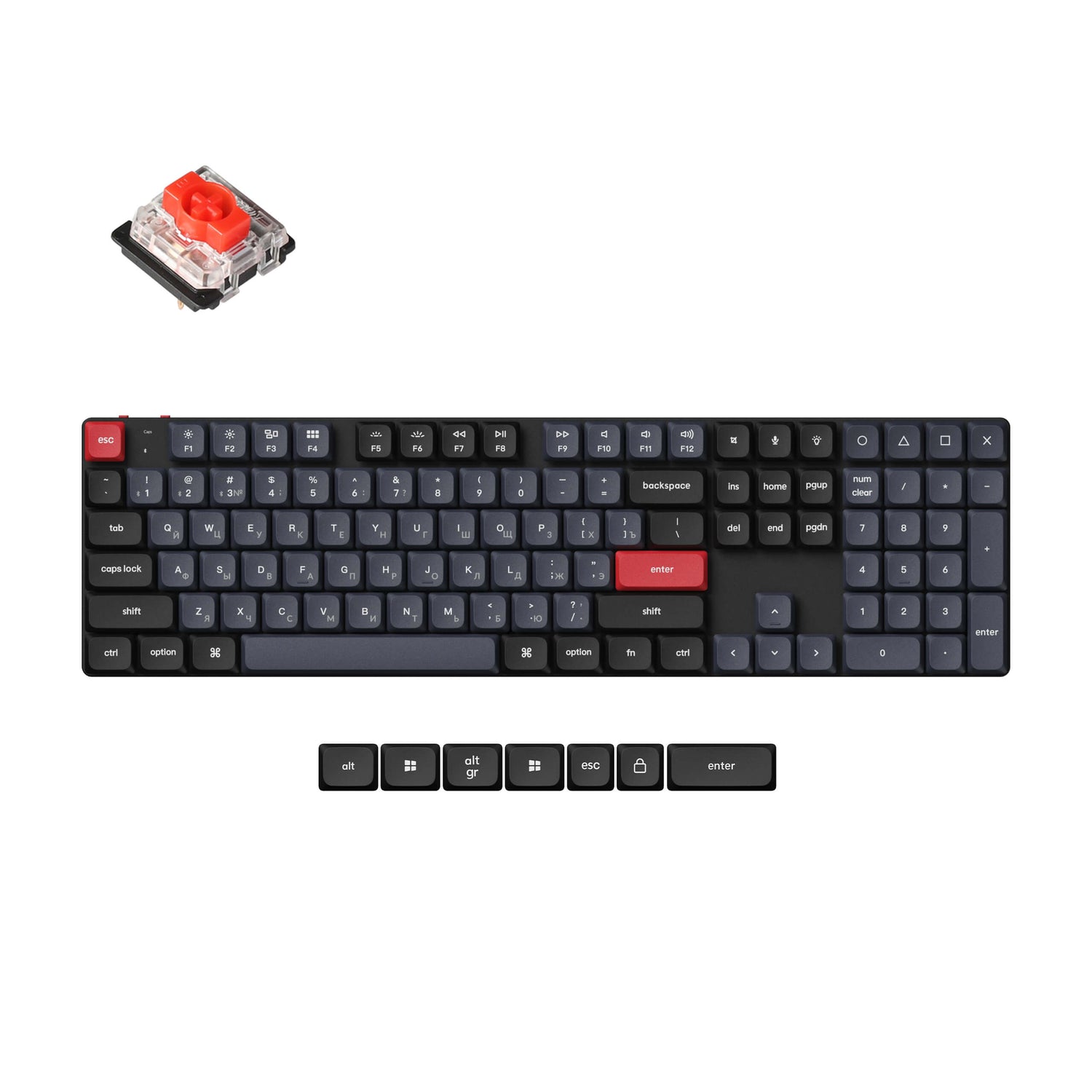 Keychron K5 Pro QMK/VIA Wireless Custom Mechanical Keyboard ISO Layout Collection