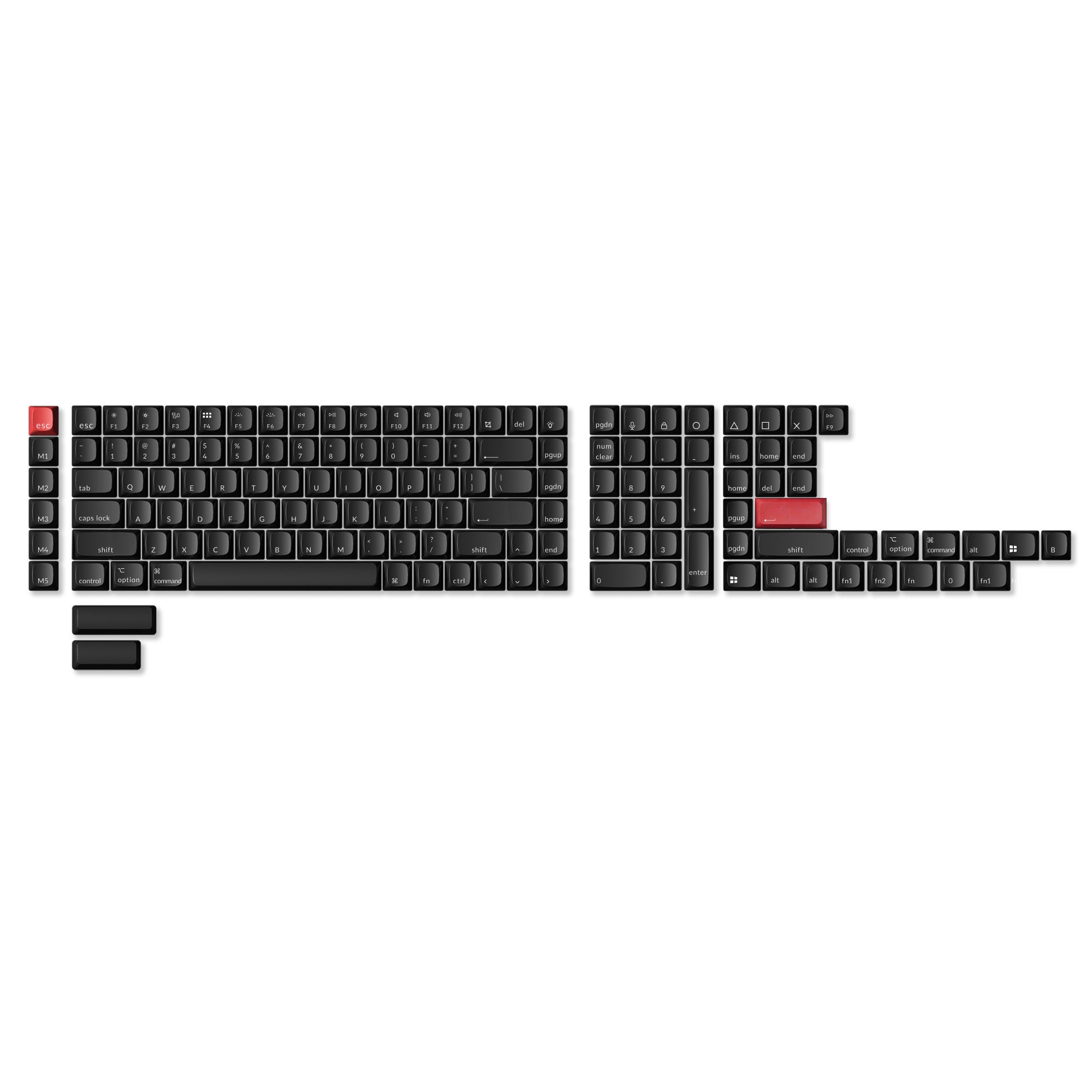 ANSI Shine-Through ABS OSA Full Set Keycap Set
