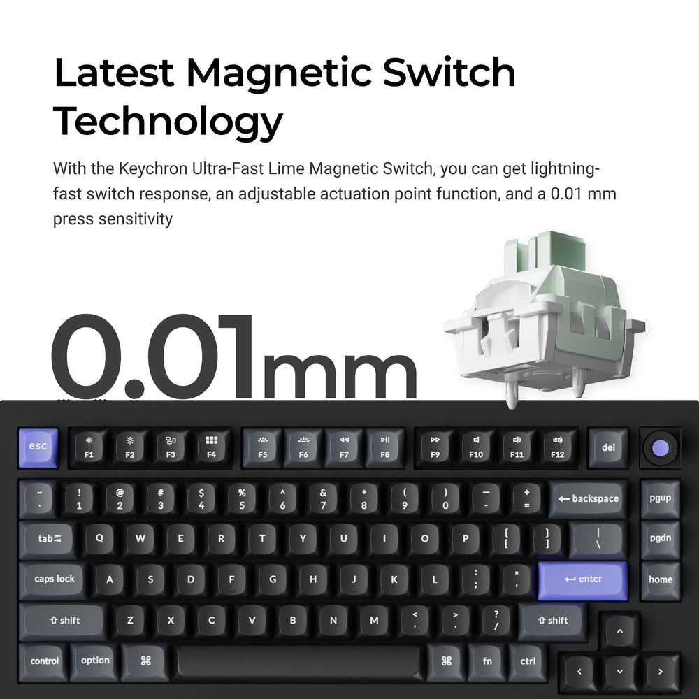 Keychron Q1 HE 8K Magnetic Switch Wired Keyboard (US ANSI Layout)