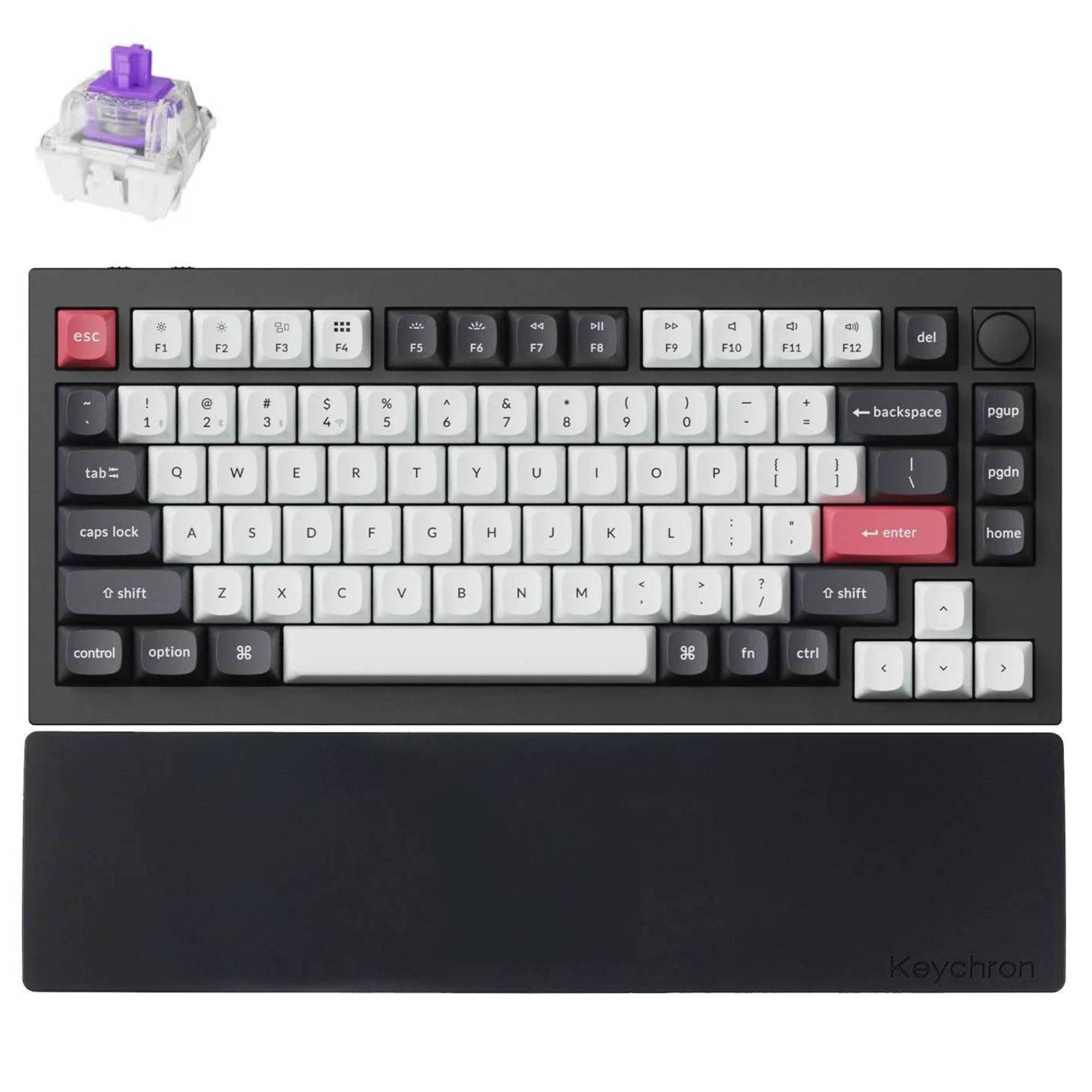 Combo: Keychron Q1 HE QMK Wireless Custom Keyboard + Silicone Palm Rest