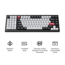 Keychron Q12 HE QMK Wireless Custom Keyboard (US ANSI Layout)