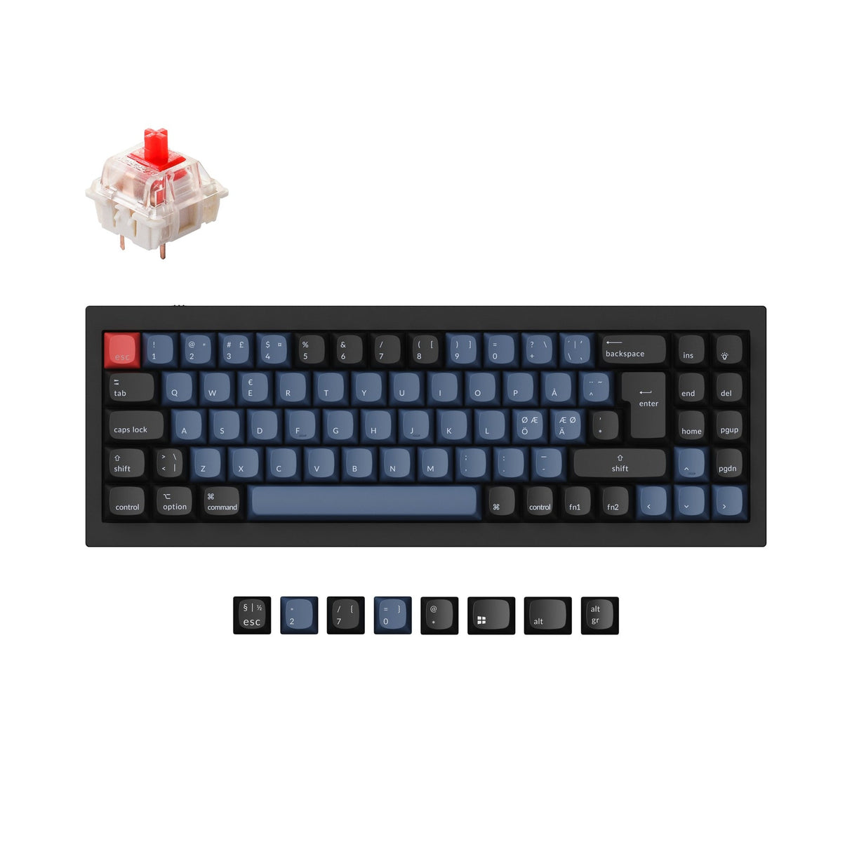 Keychron Q7 QMK Custom Mechanical Keyboard ISO Layout Collection