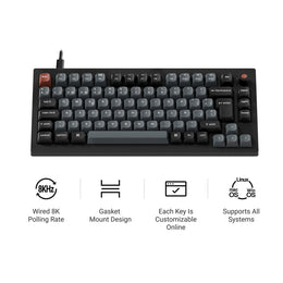 Keychron V1 8K QMK Wired Custom Mechanical Keyboard ISO Layout Collection