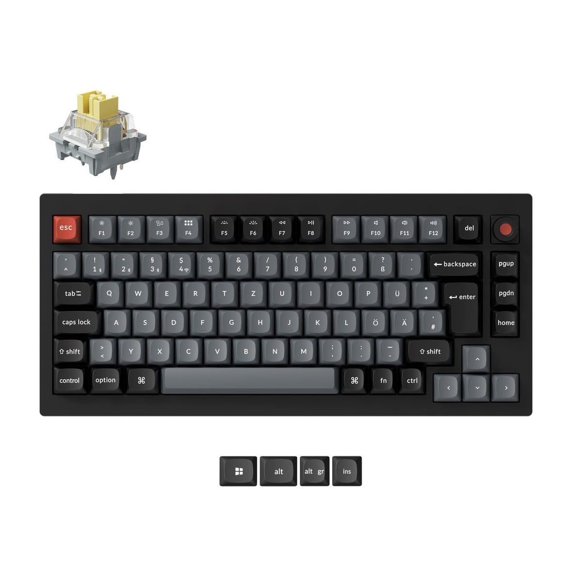 Keychron V1 8K QMK Wired Custom Mechanical Keyboard ISO Layout Collection