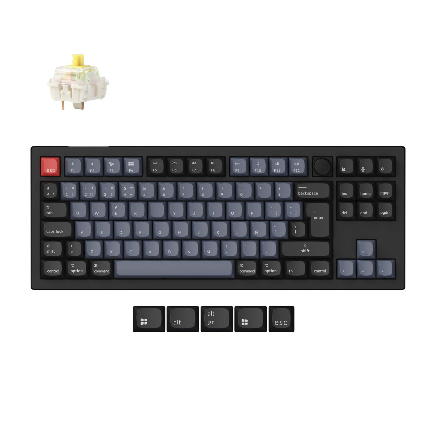 Keychron V3 Max QMK/VIA Wireless Custom Mechanical Keyboard ISO Layout Collection