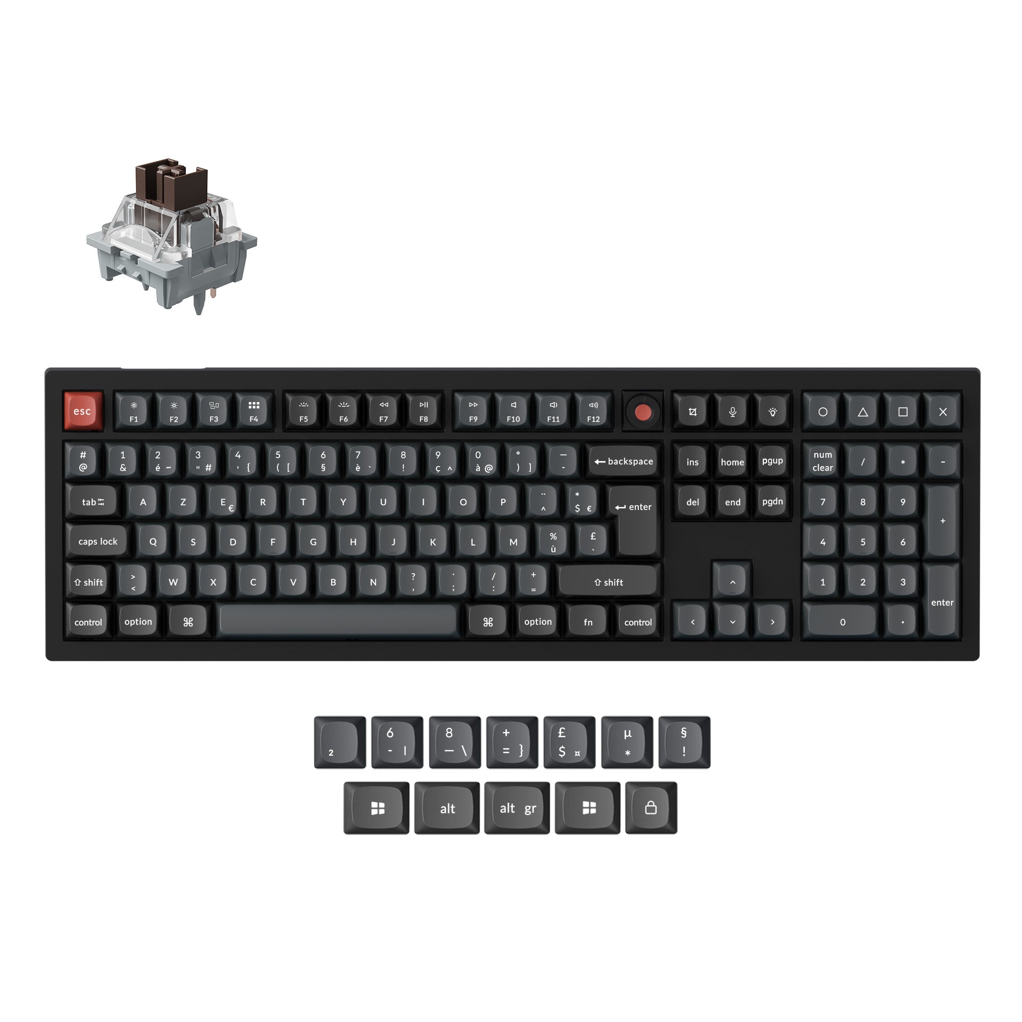 Keychron V6 8K QMK Wired Custom Mechanical Keyboard ISO Layout Collection