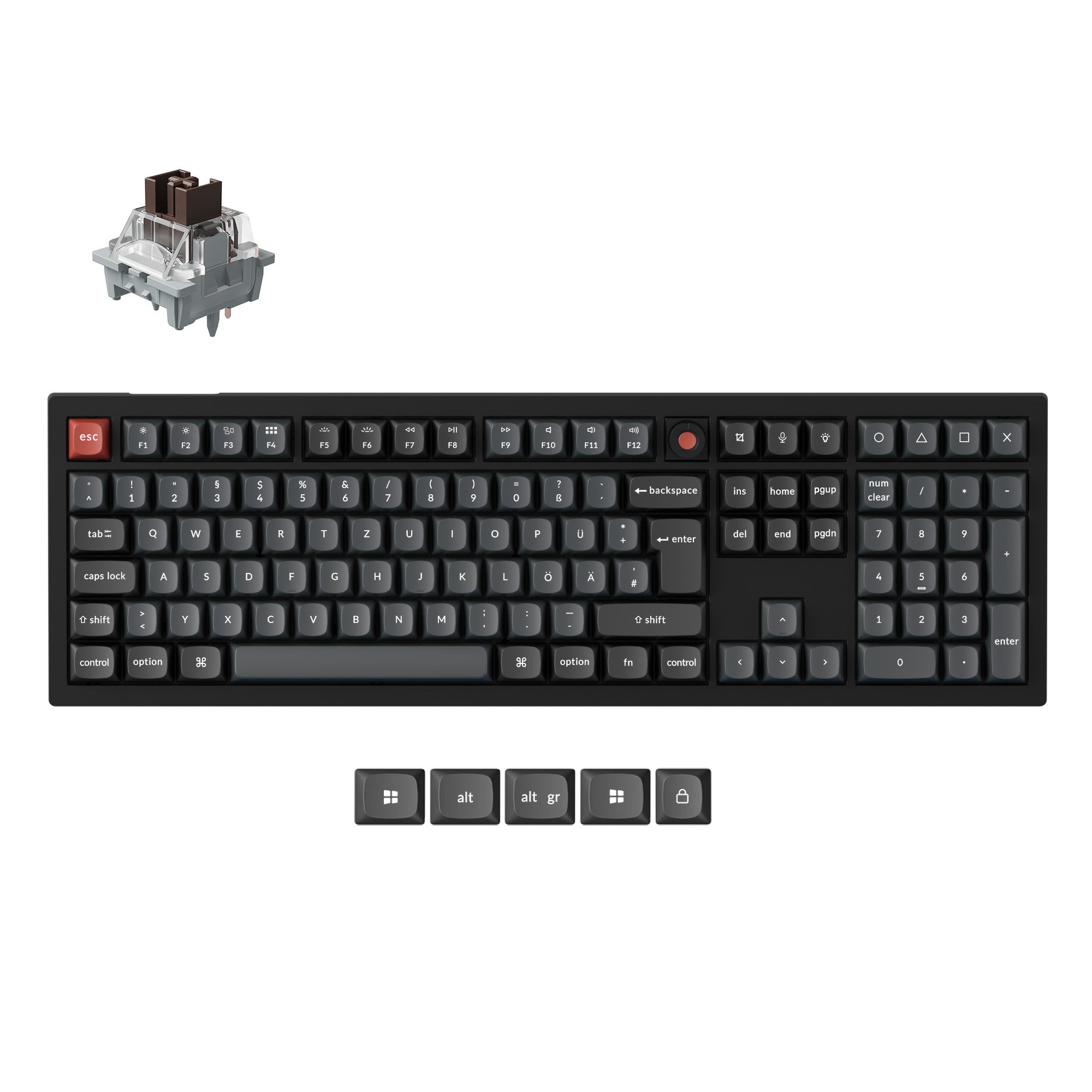 Keychron V6 8K QMK Wired Custom Mechanical Keyboard ISO Layout Collection