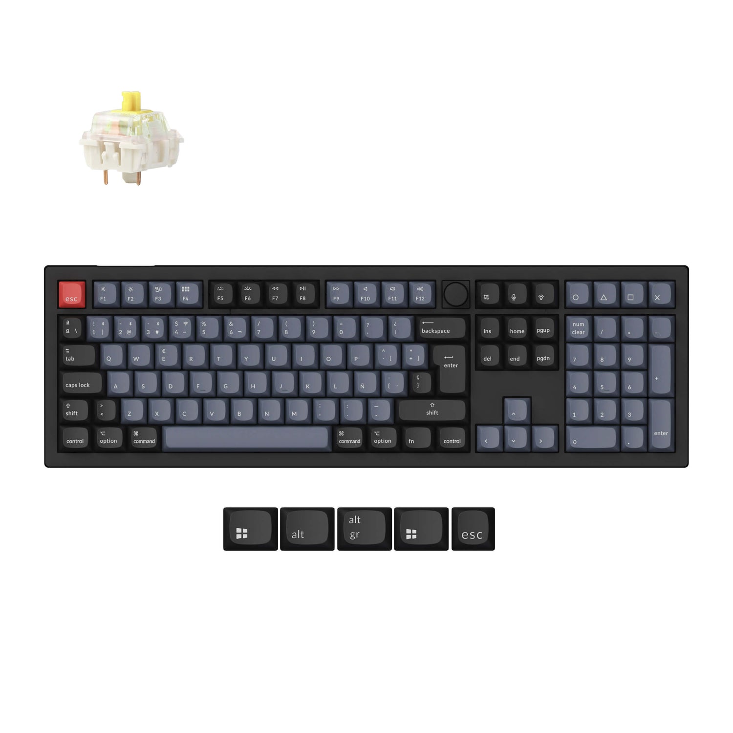 Keychron V6 Max QMK Wireless Custom Mechanical Keyboard ISO Layout Collection