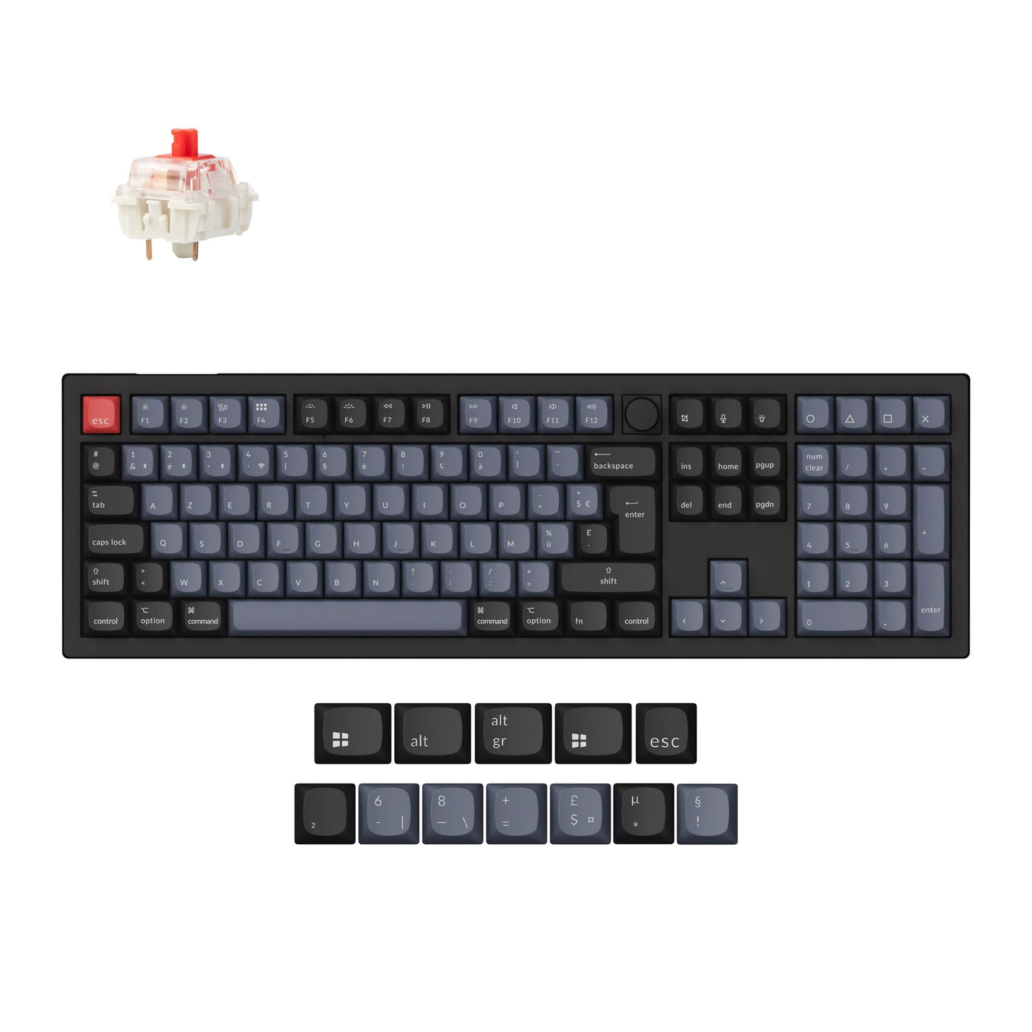 Keychron V6 Max QMK Wireless Custom Mechanical Keyboard ISO Layout Collection